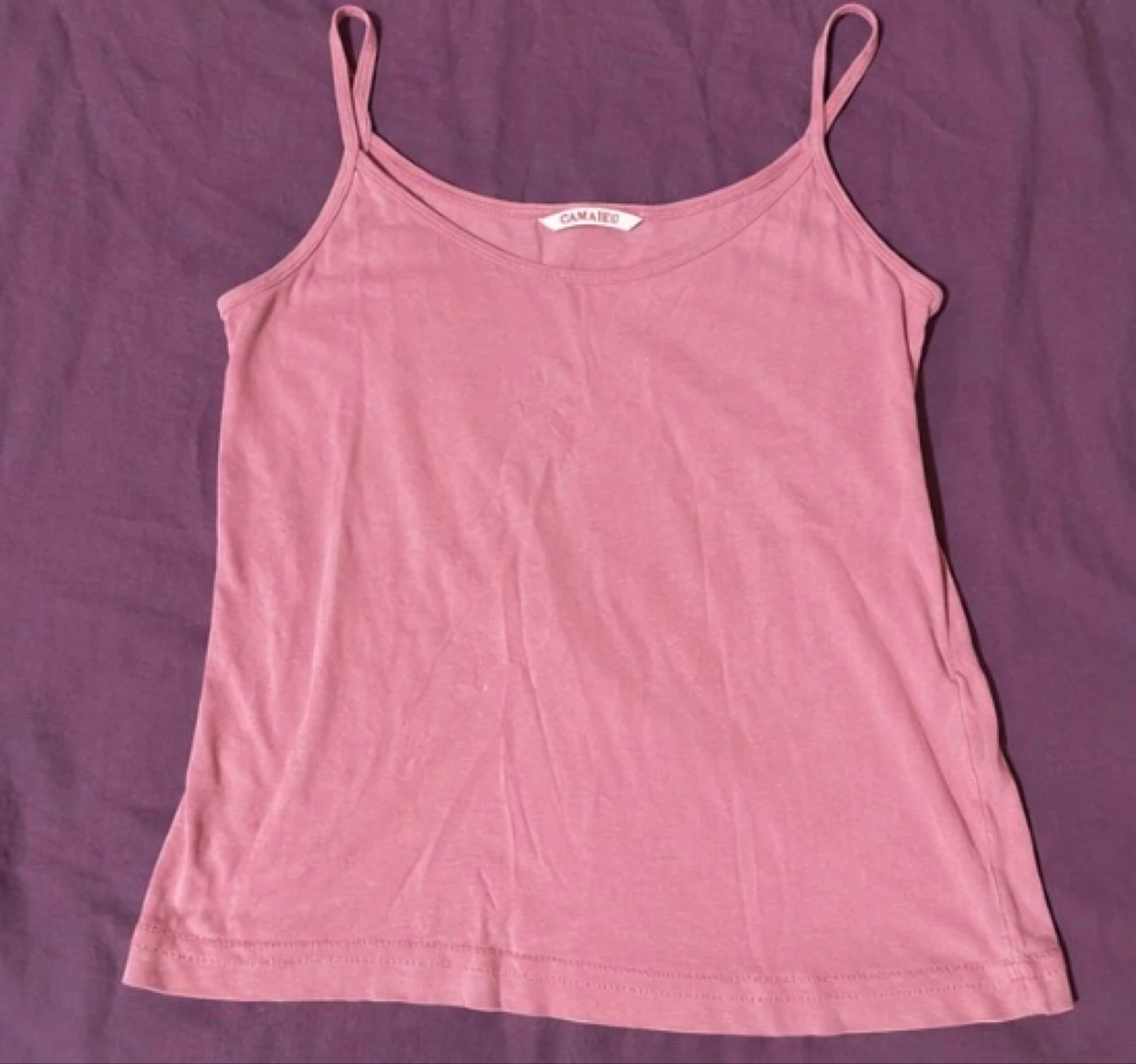 Pink Camaïeu tank top with thin straps – Size 38 – photo 2